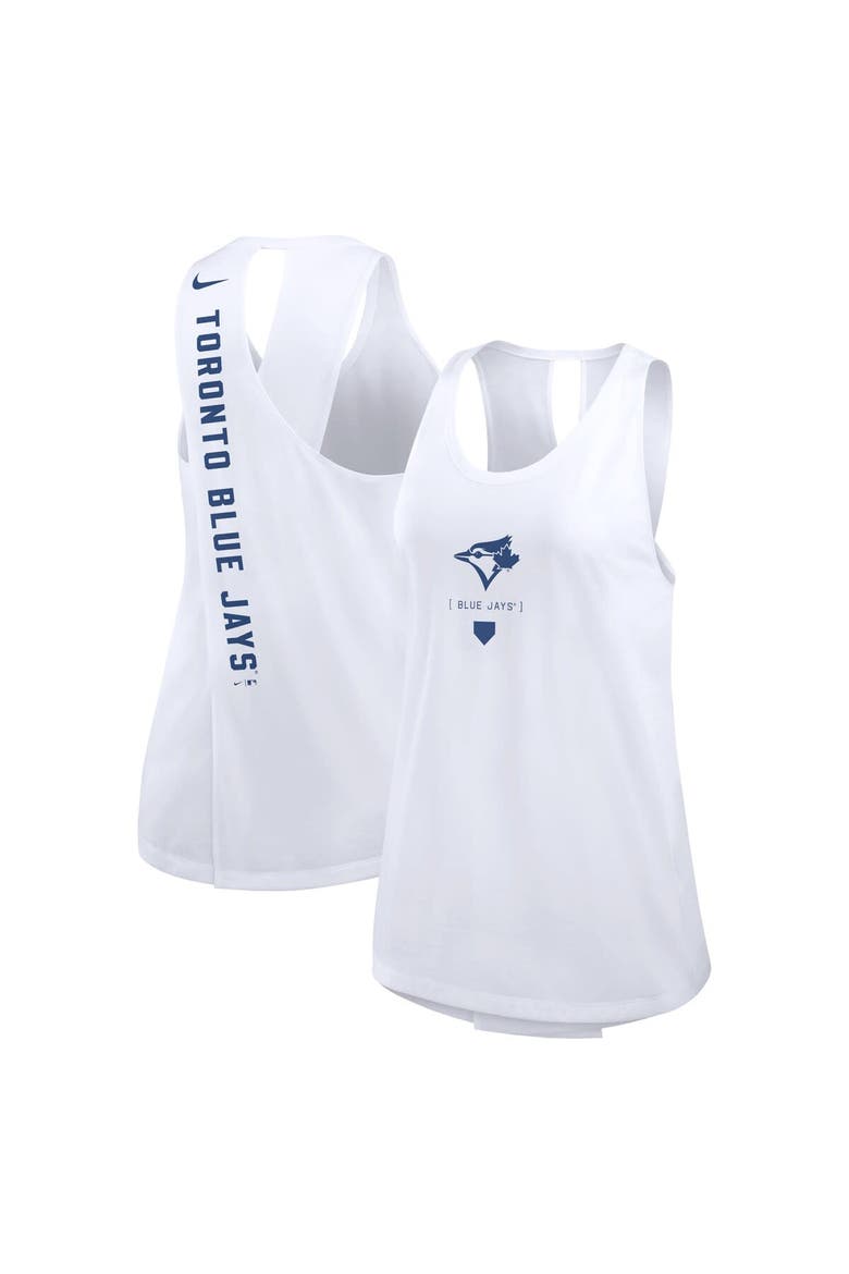 Women's Nike White Toronto Blue Jays Team Performance Crossback Tank Top, Main, color, White