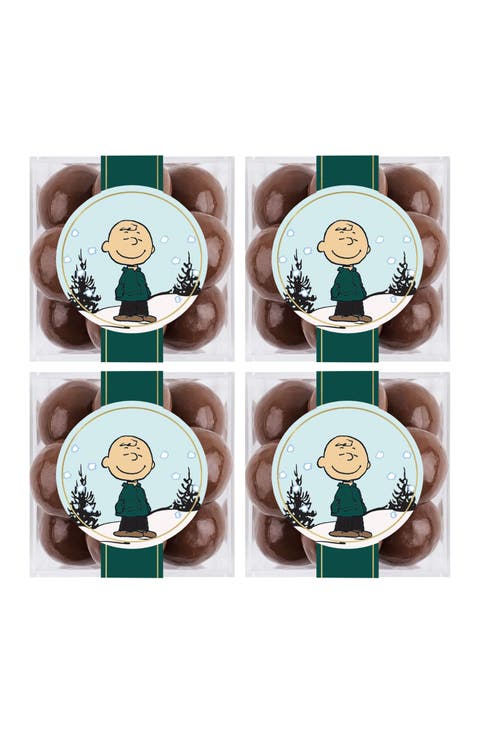 x Peanuts Charlie Brown Sparkle Pops® Set of 4 Candy Cubes