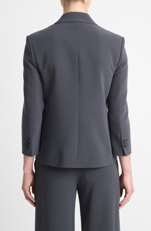 Vince Shrunken Bracelet-sleeve Blazer In Graphite