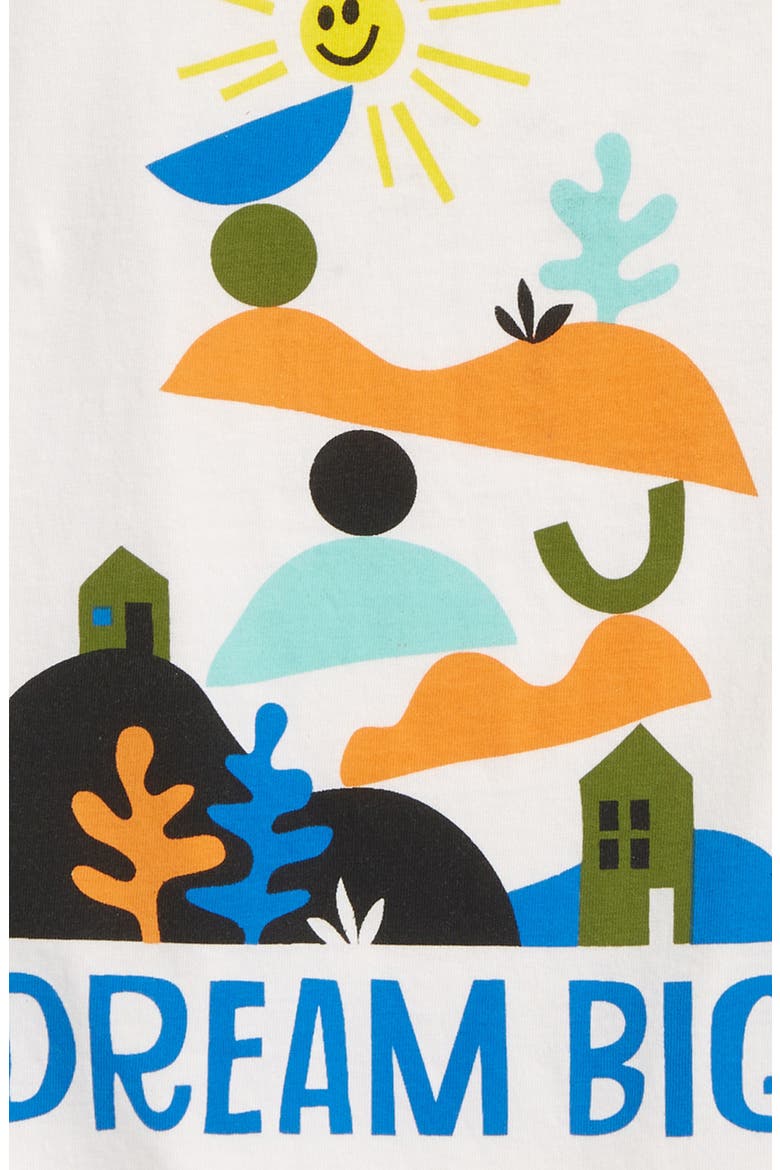 Kids' Boxy Organic Cotton Graphic Tee, Alternate, color, IVORY CLOUD DREAM BIG