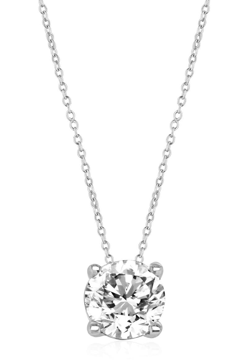 Lab Created Diamond Pendant Necklace - 0.7ct., Main, color, WHITE