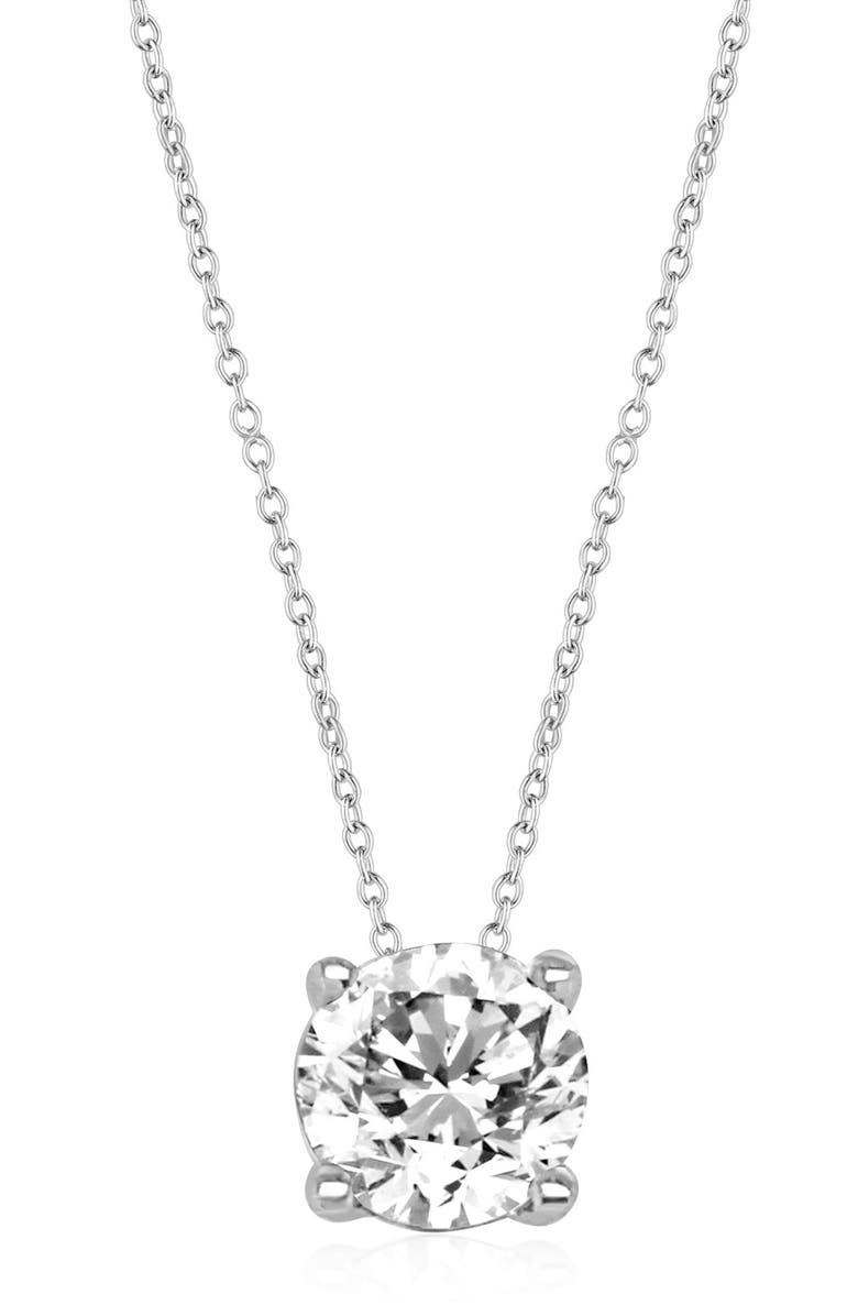 Badgley Mischka Collection Lab Created Diamond Pendant Necklace - 0.7ct., Main, color, White