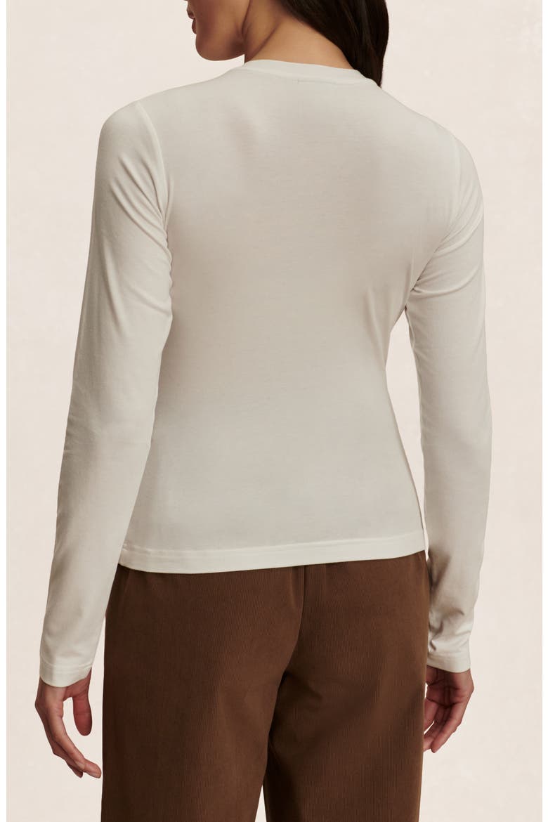 Edna Fitted Long Sleeve T-Shirt, Alternate, color, WHITE