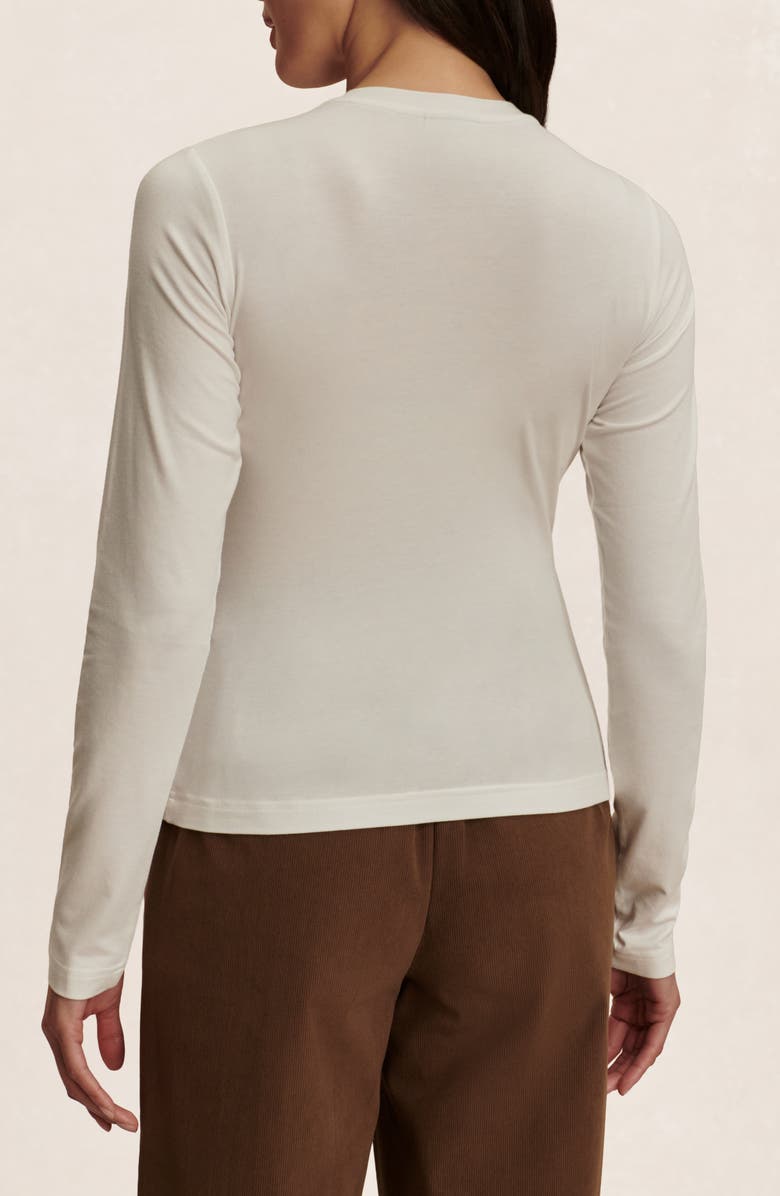 Varley Edna Fitted Long Sleeve T-Shirt, Alternate, color, White
