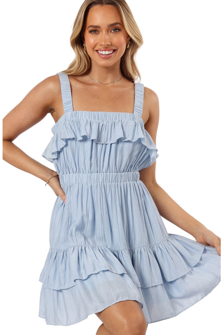 Jane Ruffle Cutout Minidress, Alternate, color, BLUE