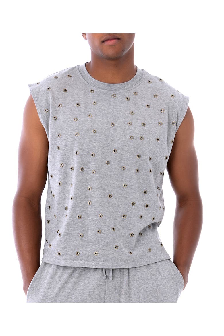 Mays Star Grommet T-shirt, Main, color, Grey