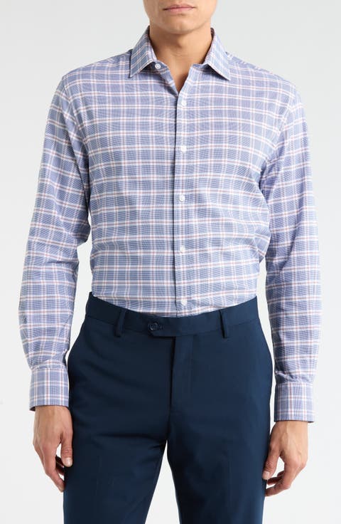 All Season Slim Fit Plaid Dress Shirt (Regular, Big & Tall)