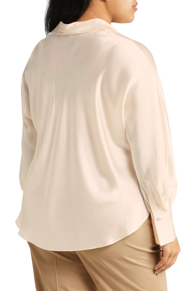 Fitted Silk Button-Up Blouse, Alternate, color, CHIFFON