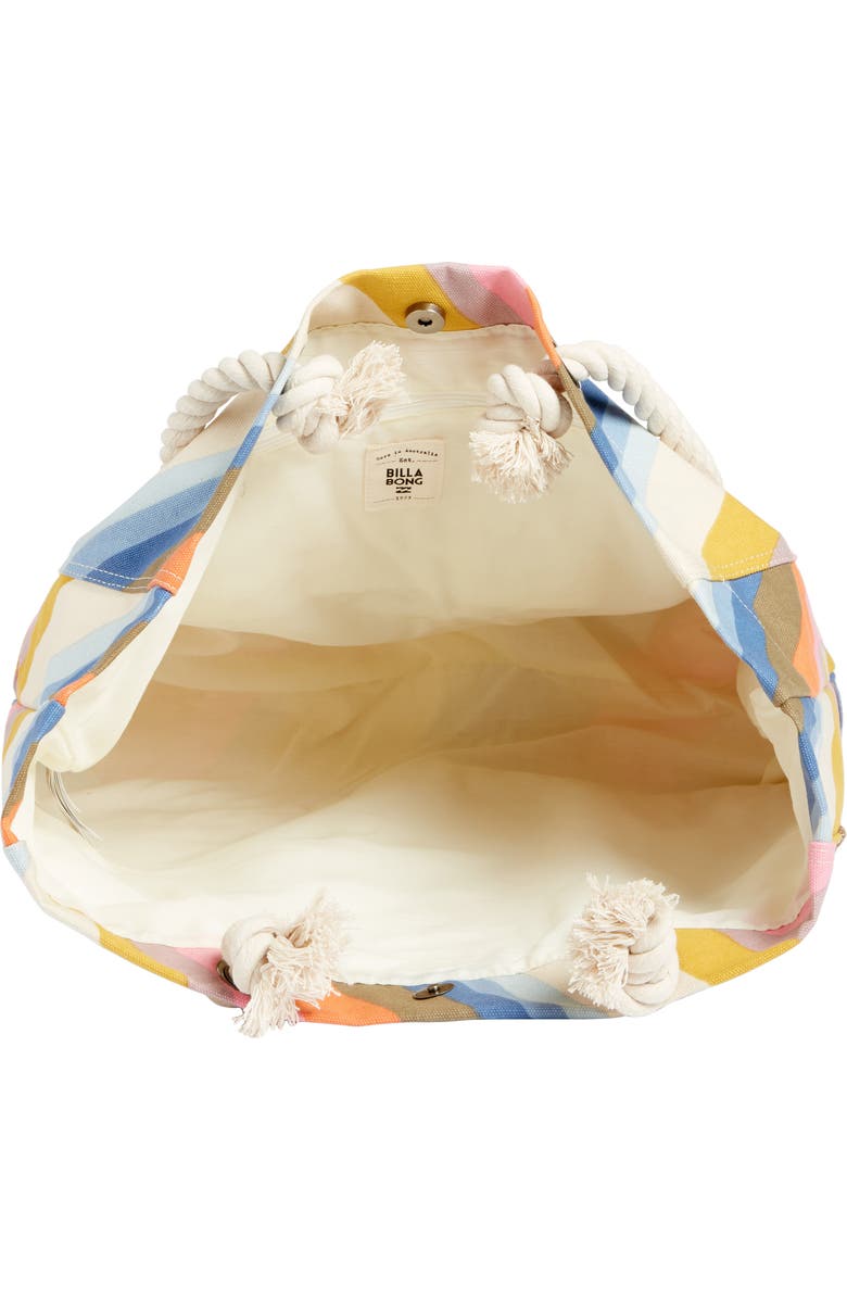 Billabong Sea Ya Stripe Canvas Beach Tote, Alternate, color,