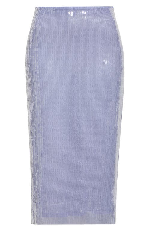 Monse Sheer Sequin Pencil Skirt In Lilac