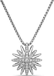 David Yurman Starburst Diamond Pendant Necklace