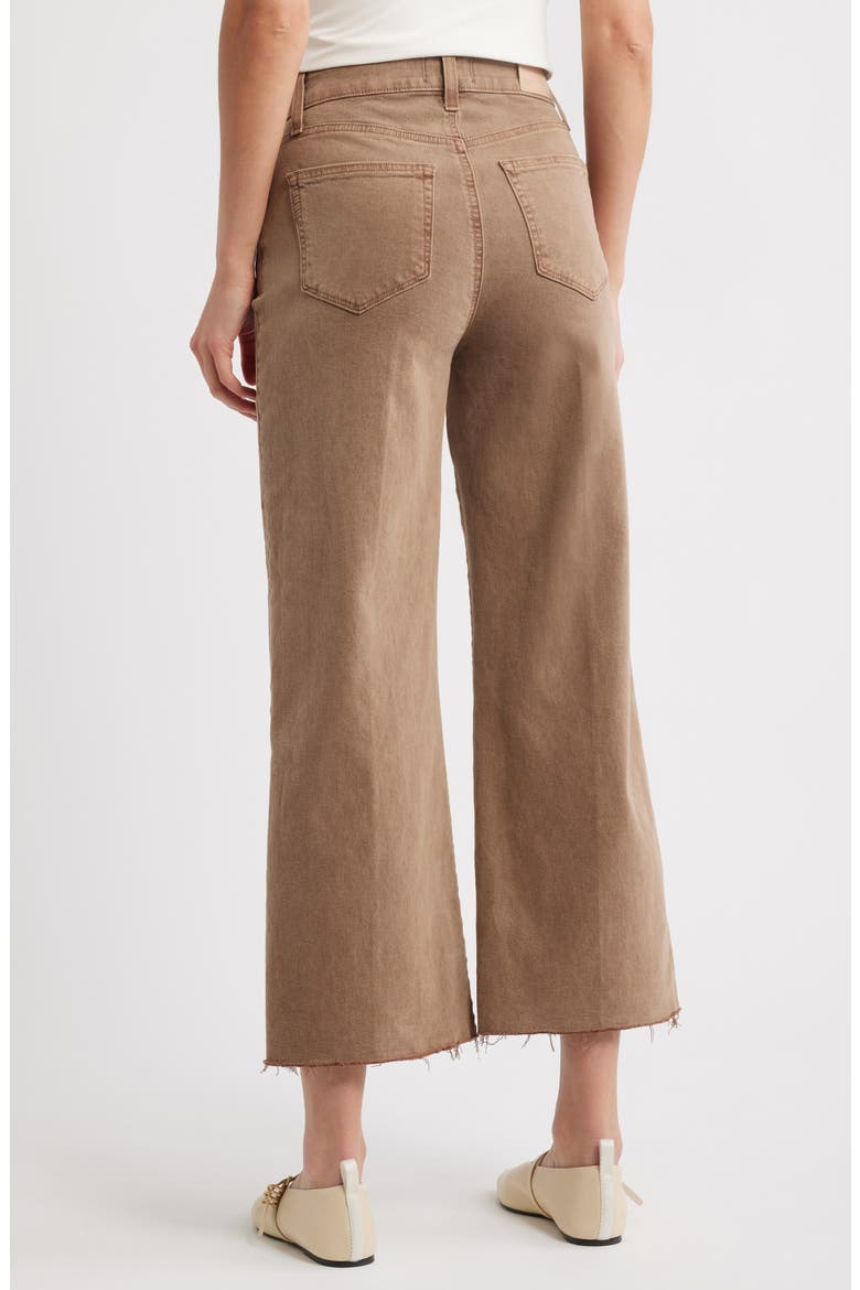 Anessa Raw Hem High Waist Wide Leg Jeans, Alternate, color, VINTAGE CANEWOOD