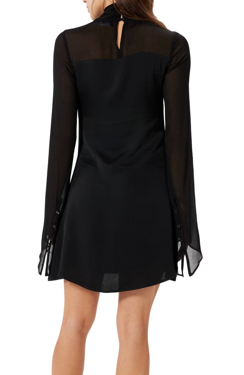 Sophie Rue Marceau Long Sleeve Chiffon Minidress, Alternate, color, 