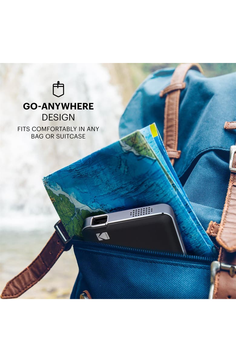 Kodak Luma 150 Pico Projector, Rechargeable Ultra Mini Projector with Built-In Speaker, Alternate, color, Black