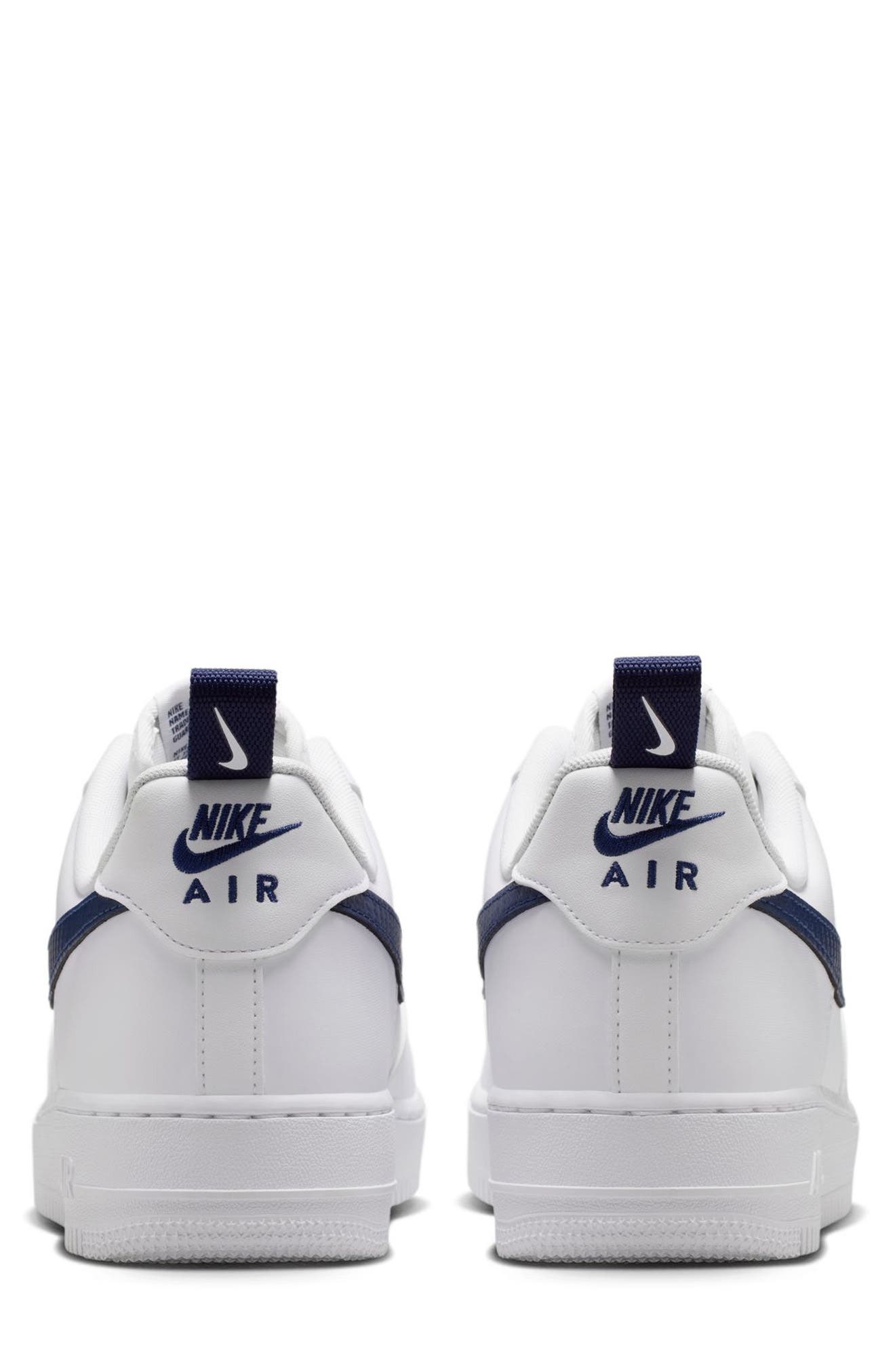 Nike Air Force 1 '07 Basketball Sneaker, Alternate, color, White/ Midnight Navy