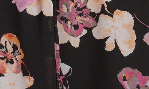 STEVE MADDEN STEVE MADDEN OSIRIS FLORAL CAP SLEEVE RUFFLE DRESS