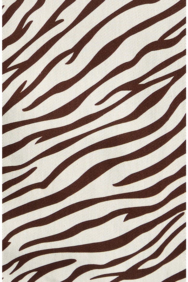 Kids' Zebra Print Cropped Cotton Twill Shirt, Alternate, color, ZEBRA PRINT