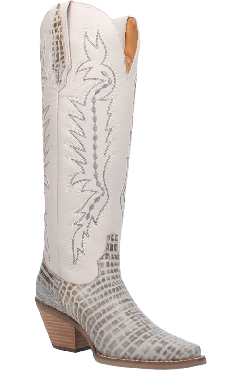 Dingo High Lonesome Croc Embossed Cowboy Boot, Main, color,