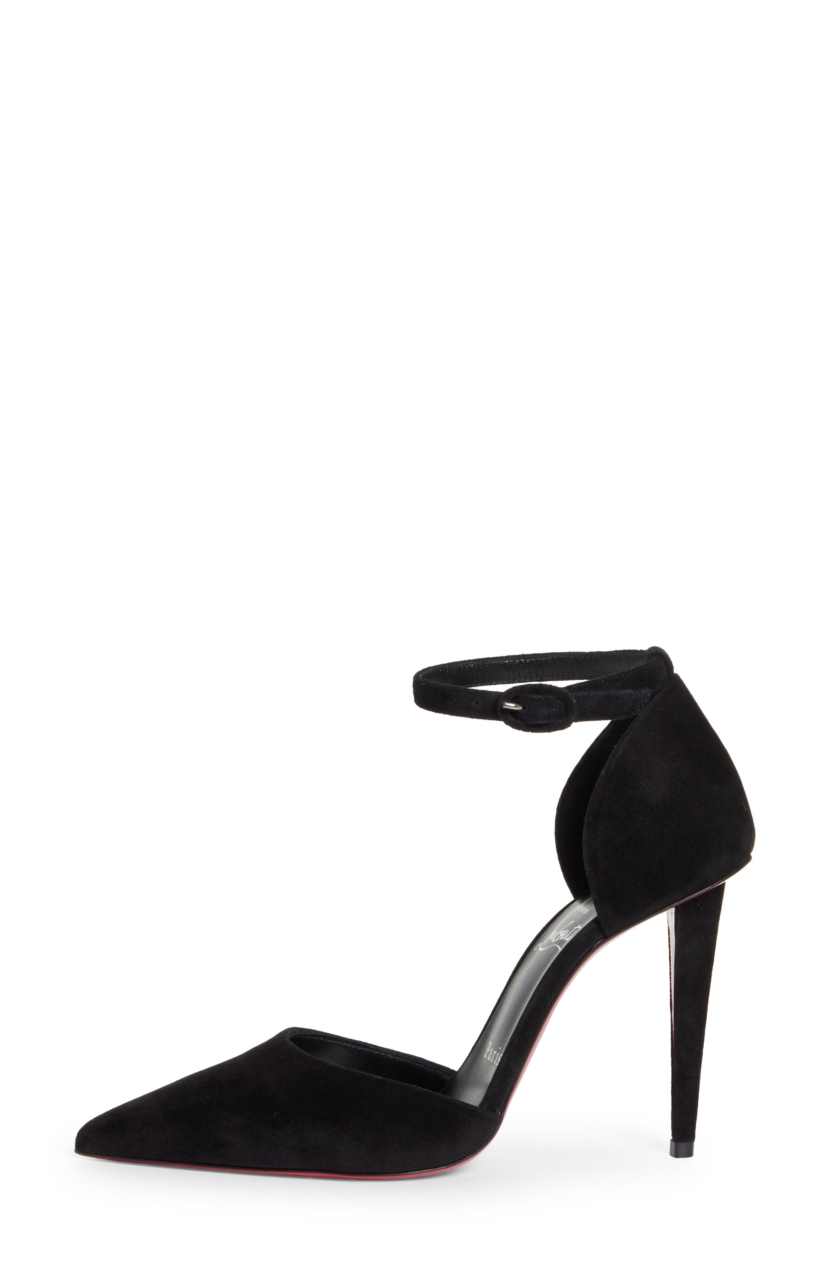 Astrida Bride Pointed Toe Pump, Alternate, color, B439 BLACK/ LIN BLACK