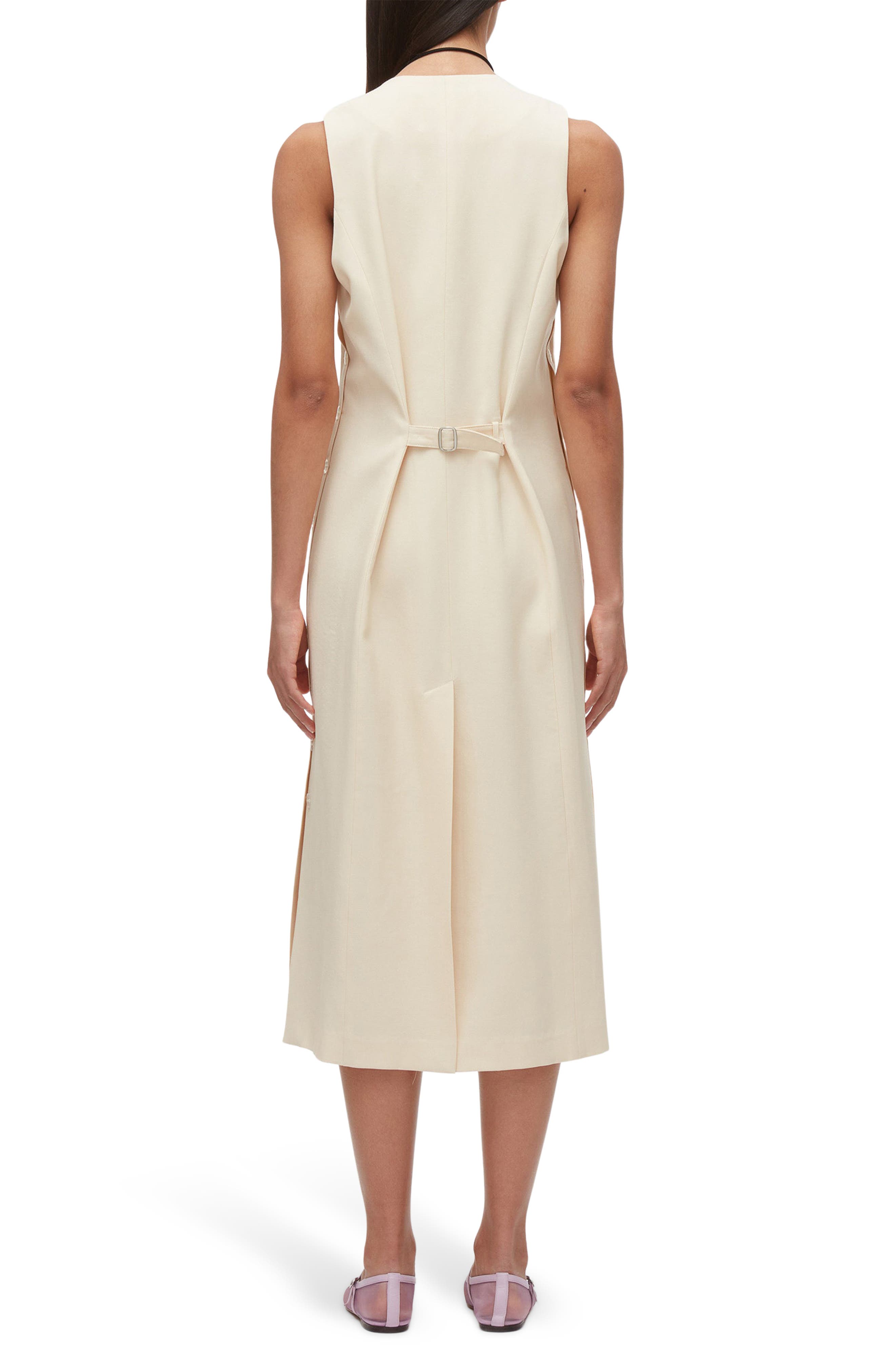 PHIL クリーム色 ノースリーブベスト アシンメトリック 3.1 Phillip Lim Tailored Vest Midi Dress (Women) | Nordstromrack