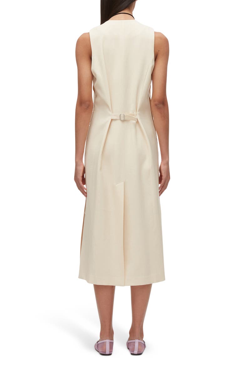 Tailored Vest Midi Dress, Alternate, color, CHAMPAGNE