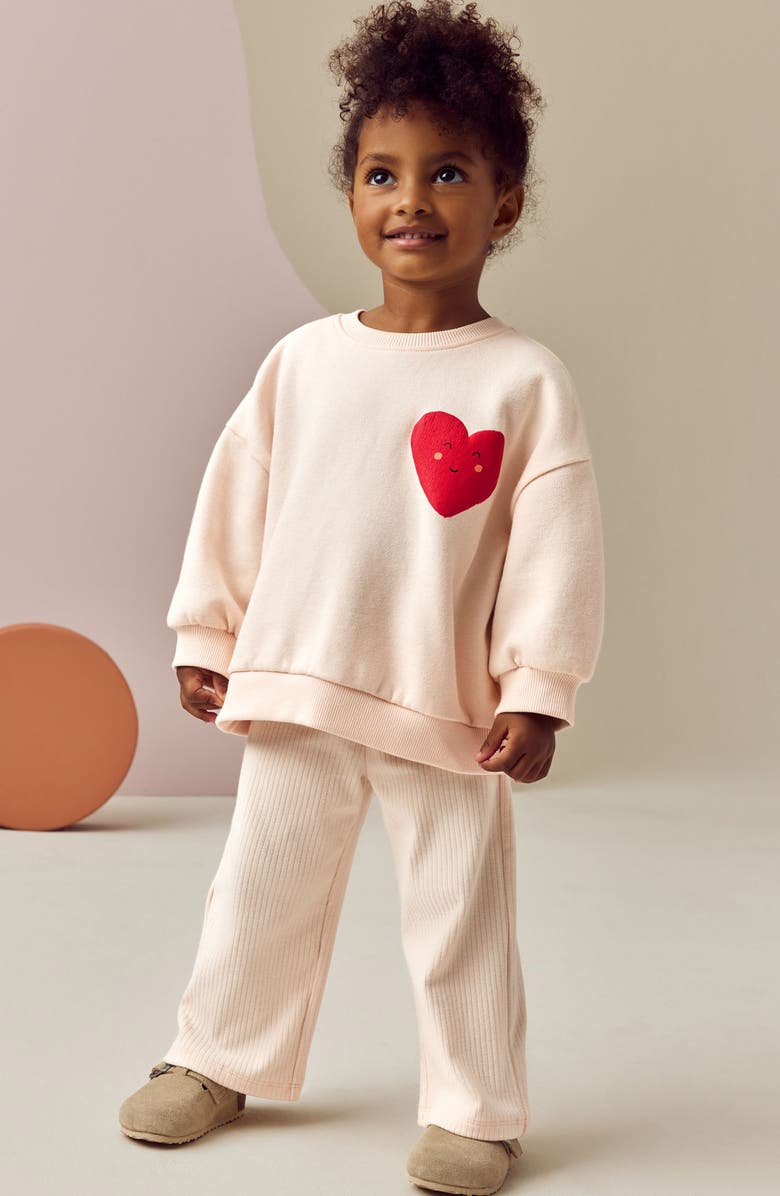 NEXT Kids' Love You Sweatshirt & Rib Pants Set, Alternate, color, 