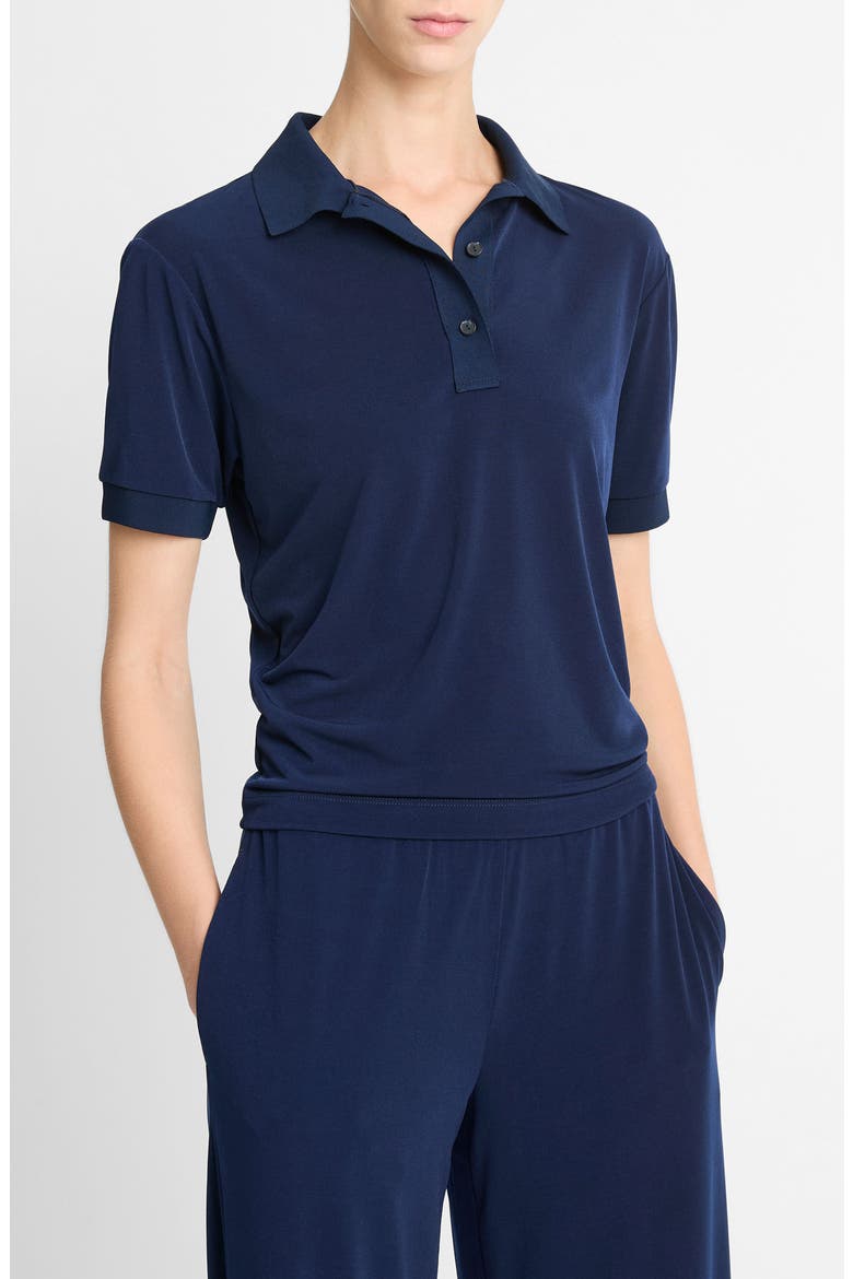 Short Sleeve Polo Shirt, Main, color, NAVY