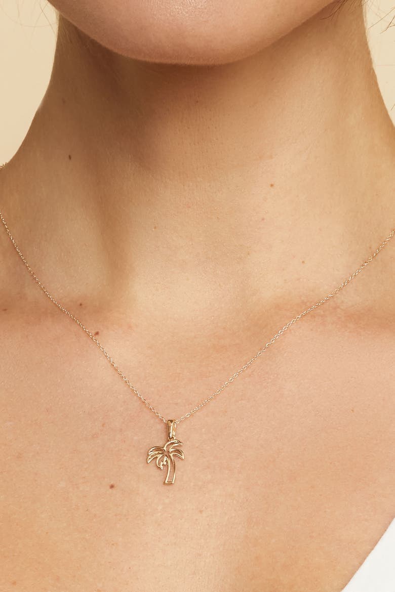 14K Yellow Gold Royal Palms Pendant Charm, Alternate, color, Yellow Gold