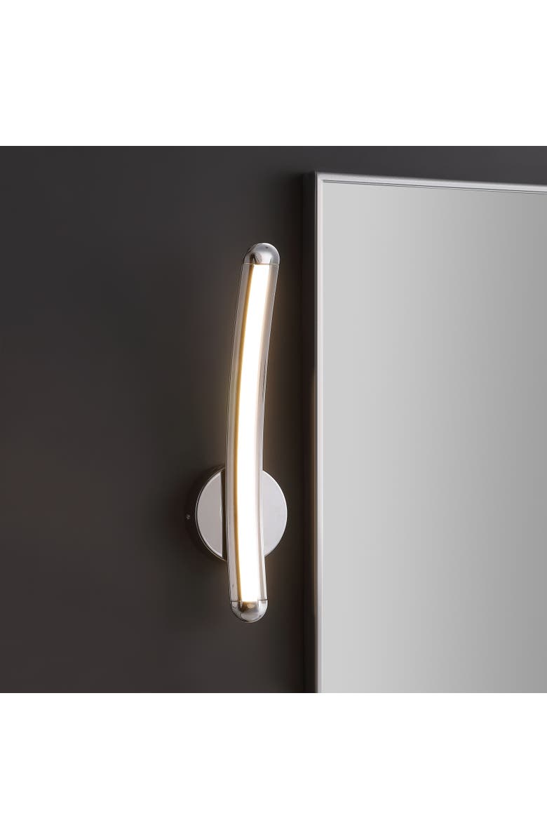 JONATHAN Y Roxanna Dimmable Integrated LED Metal Sconce, Alternate, color, Chrome