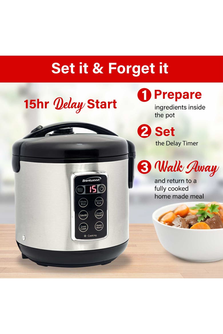 10 Cup 7-Function Smart Rice Multi-Cooker, Alternate, color, Silver