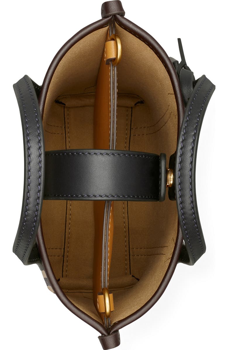 Tory Burch Mini Perry Plaid North/South Tote, Alternate, color,