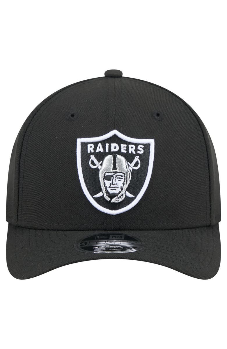 New Era Men's New Era  Black Las Vegas Raiders Team Collection 9FORTY M-Crown Adjustable Hat, Alternate, color, 