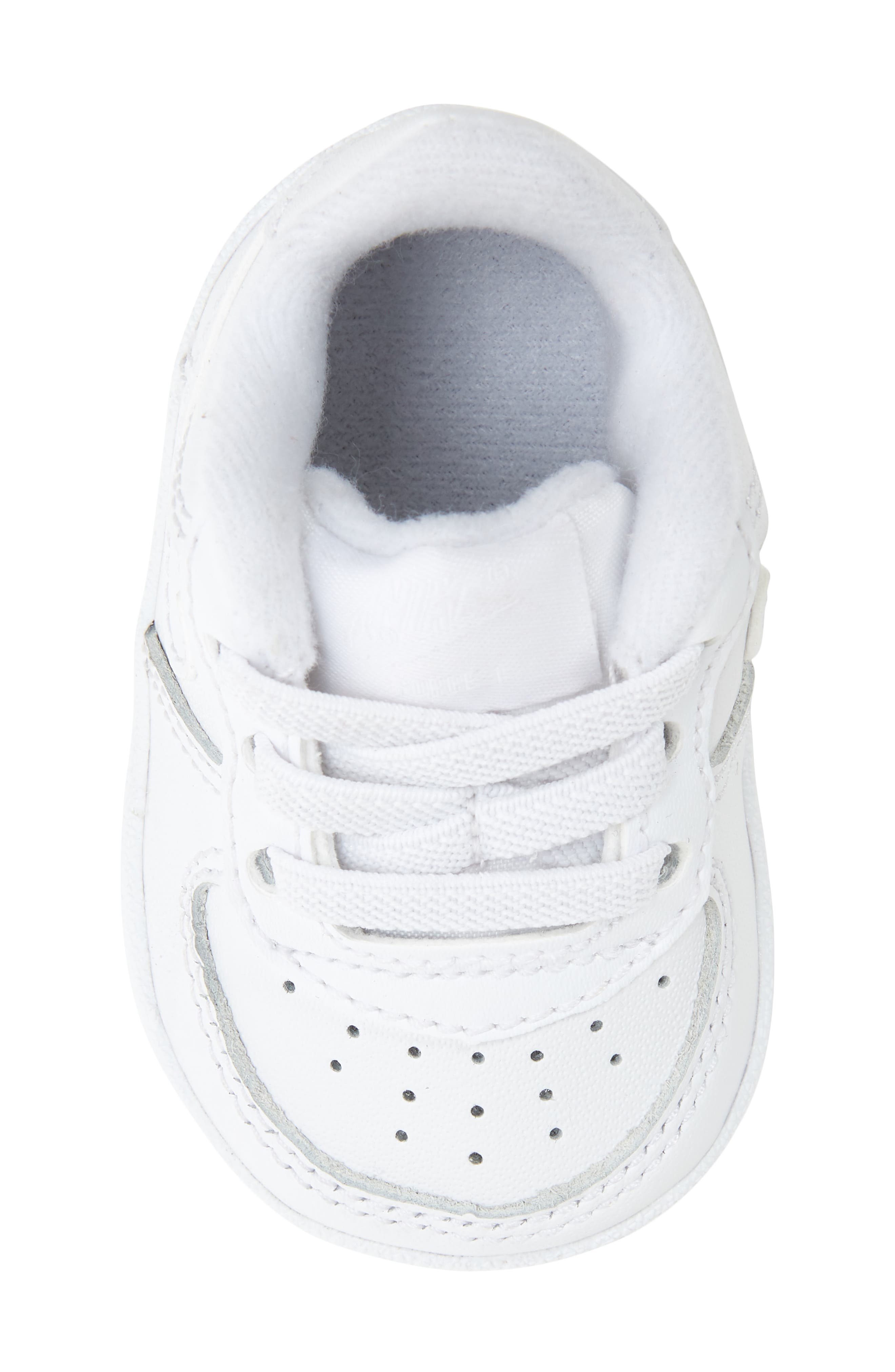 Nike Force 1 Crib Shoe, Alternate, color, White/ White