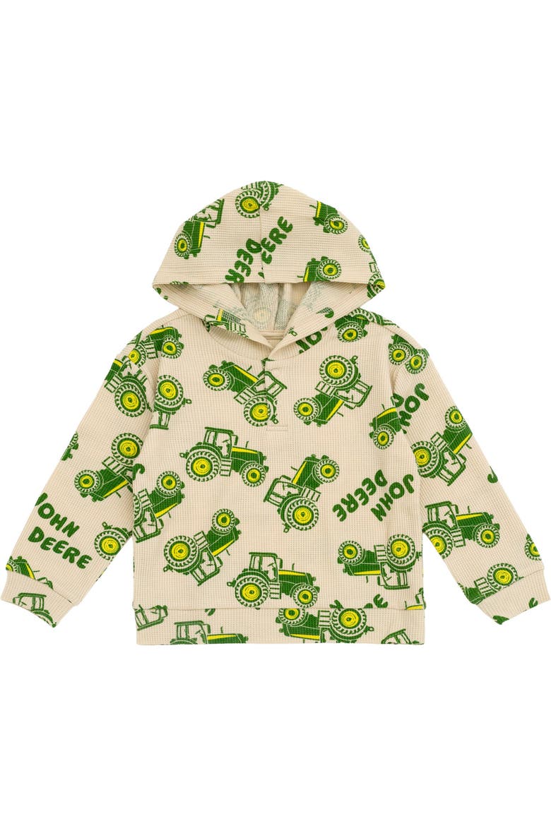 Hoodie and Thermal Pants Set, Alternate, color, Wood Ash Green