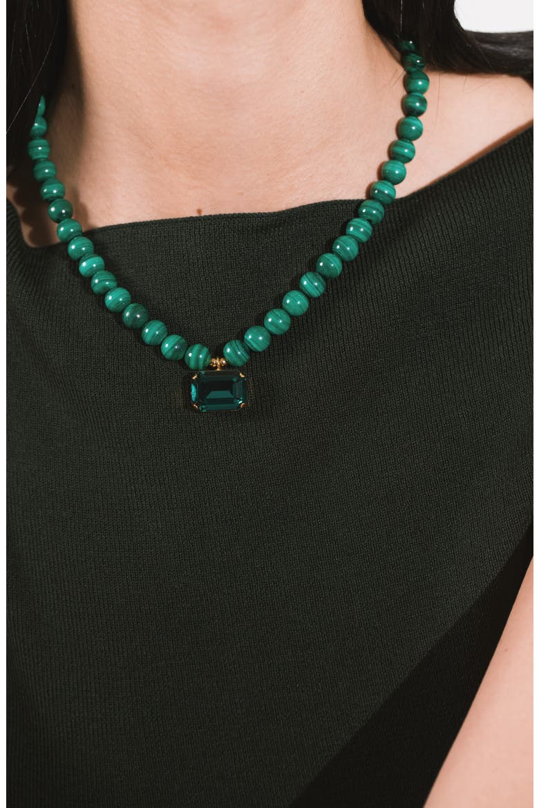 Sidonie Necklace, Alternate, color, MALACHITE