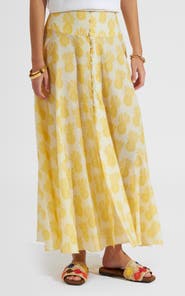 La DoubleJ Ariel Skirt Pineapple Sunflower White