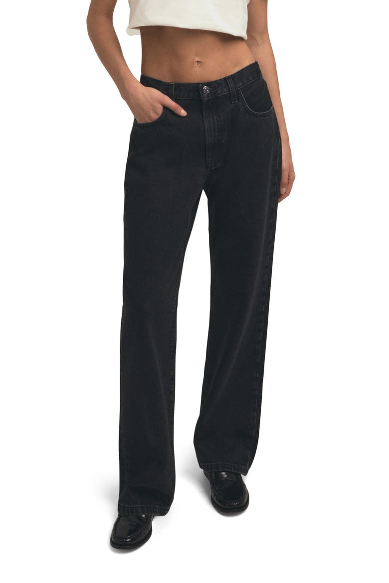 The Tommy Low Slung Straight Jeans, Main, color, ASPHALT