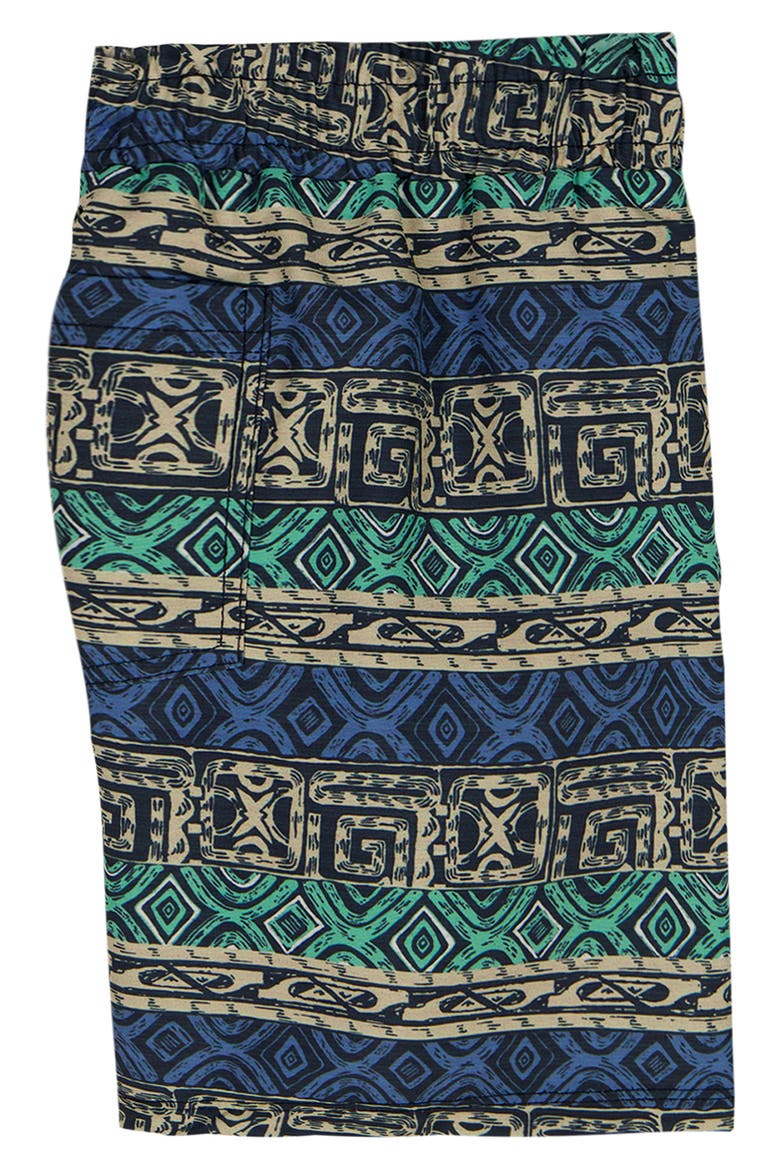Kids' Long Sleeve Rashguard & Swim Trunks Set, Alternate, color, BLUE MULTI