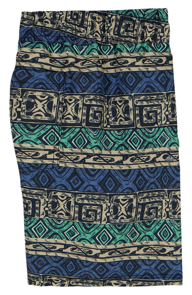 Quiksilver Kids' Long Sleeve Rashguard & Swim Trunks Set, Alternate, color, Blue Multi