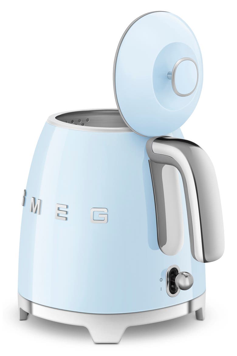 50's Retro Style Mini Electric Kettle, Alternate, color, PASTEL BLUE
