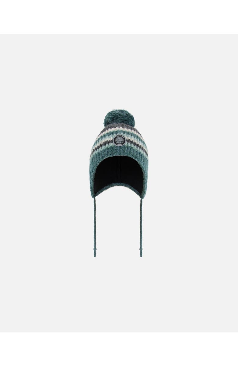 Deux par Deux Baby Boy's Peruvian Knit Hat Gradient Green, Main, color, Stripes