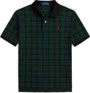 Polo Ralph Lauren Kids' Plaid Cotton Mesh Polo