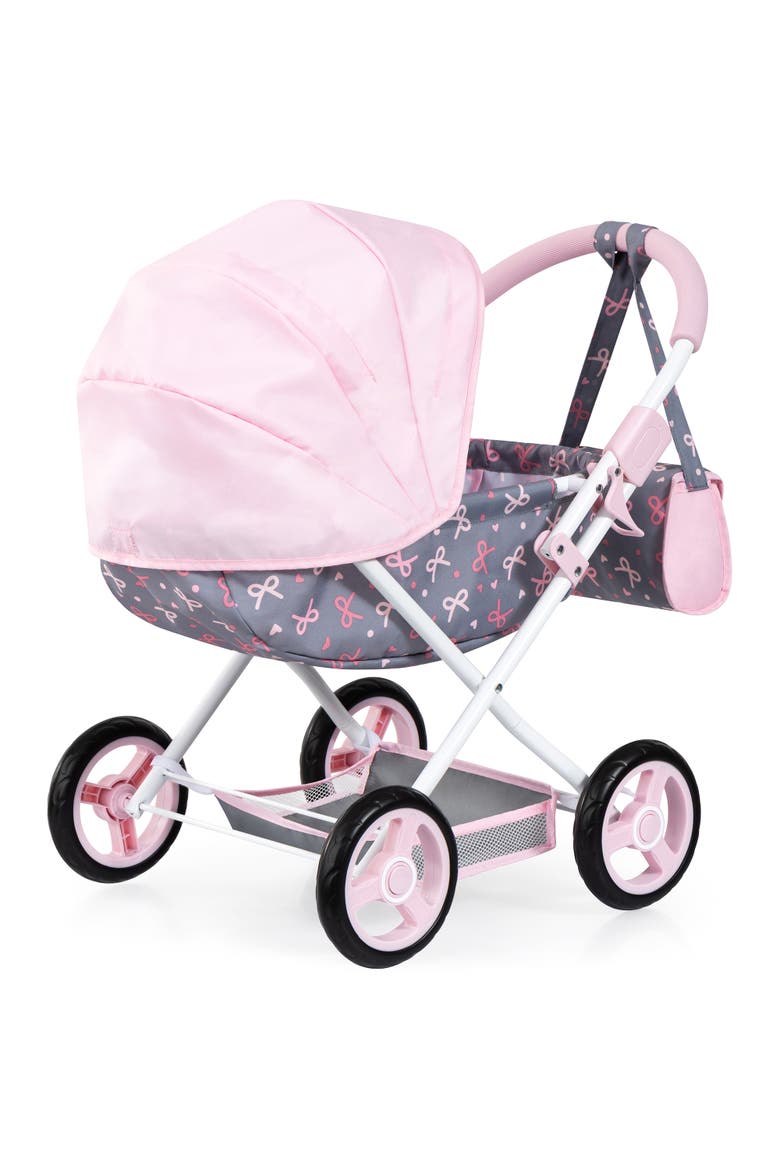 Doll Pram Cosy Play Push Stroller Fits 18" Dolls, Ages 3+, Alternate, color, Multicolored
