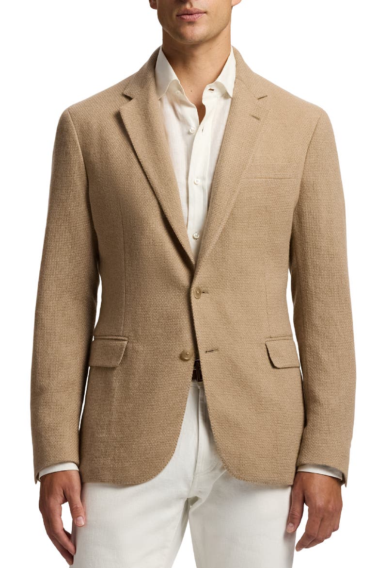 Hadley Hand Tailored Cashmere Sport Coat, Main, color, TAUPE MULTI