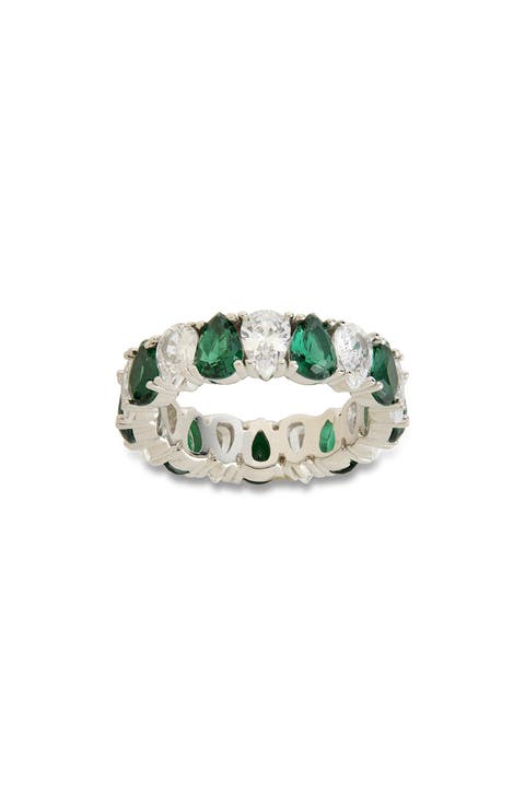 Pear Cubic Zirconia Eternity Ring