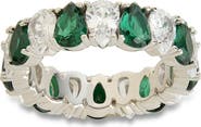 Sterling Forever Pear Cubic Zirconia Eternity Ring
