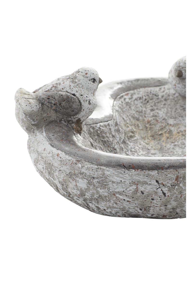 Country Polystone Bird Heart Bowl, Alternate, color, GRAY
