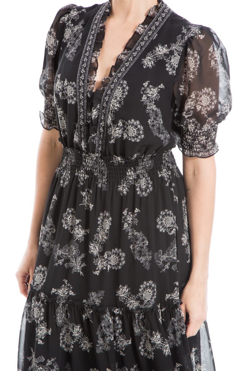 MAX STUDIO Floral Tiered Midi Dress, Alternate, color,