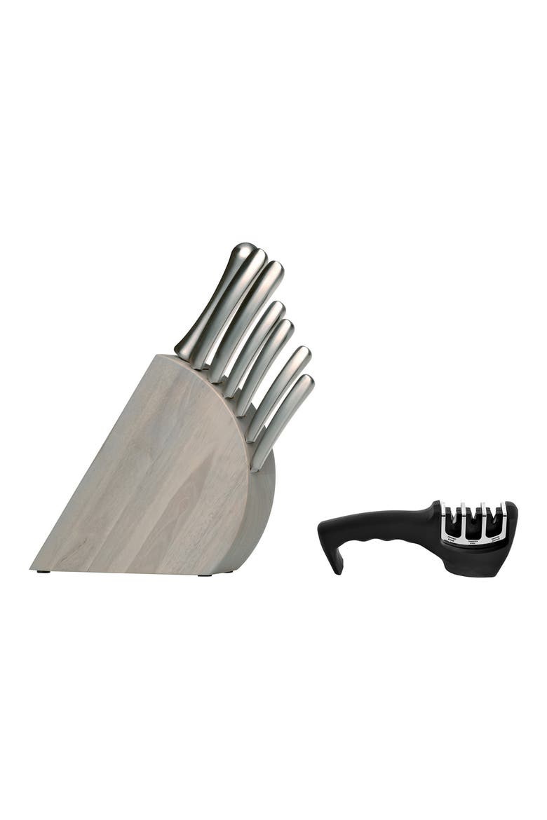 INTERNATIONAL Concavo Cuterly 8-Piece Set with Sharpener, Main, color, SILVER