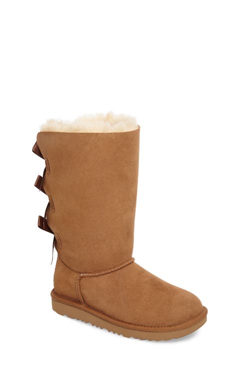 Bailey Bow Tall II Water Resistant Genuine Shearling Boot (Little Kid & Big Kid)